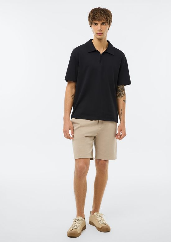 Foto do produto: Bermuda Masculina Reta em Moletom - Bege