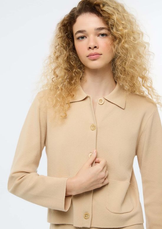 Foto do produto: Cardigan Feminino Em Tricô - Bege