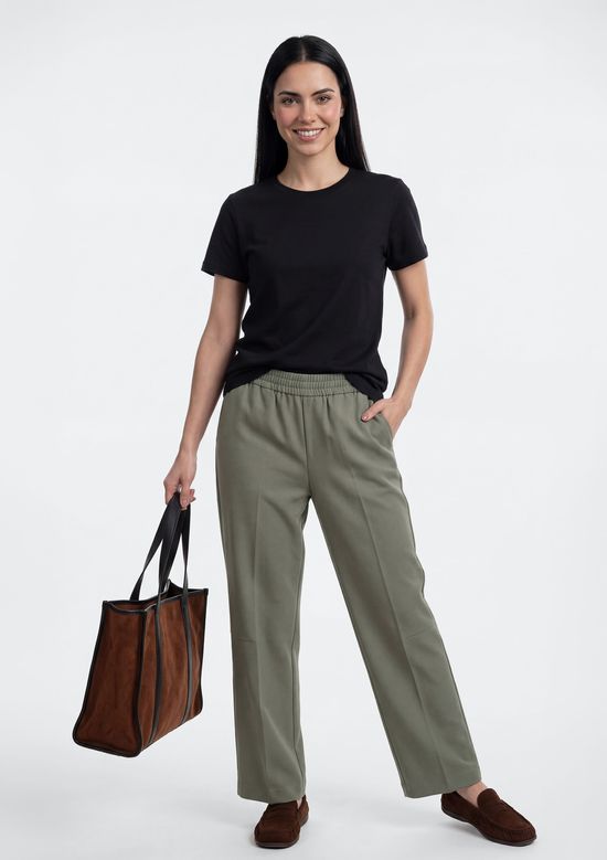 Foto do produto: Calça Feminina Reta Em Tecido - Verde