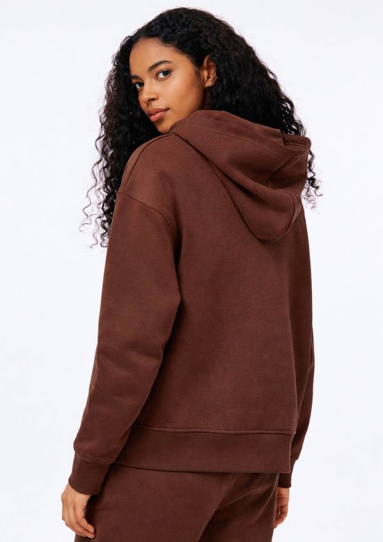 Foto do produto: Blusão Feminino Moletom Com Capuz - Marrom