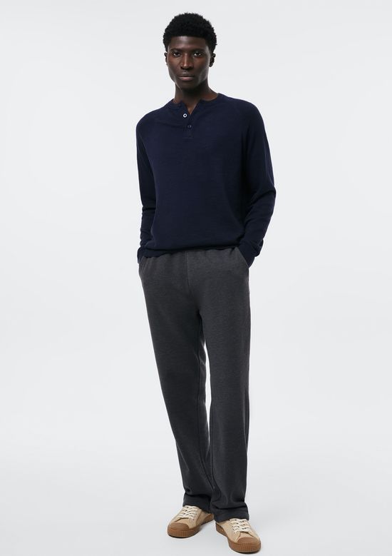 Foto do produto: Calça Masculina Reta Em Moletom Fleece - Cinza