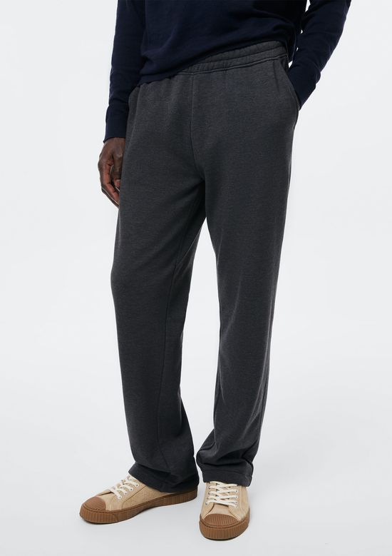 Foto do produto: Calça Masculina Reta Em Moletom Fleece - Cinza