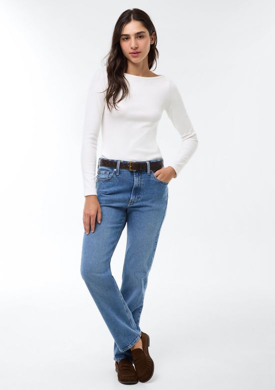Foto do produto: Blusa Feminina Manga Longa Com Elastano - Off white