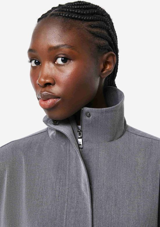Foto do produto: Jaqueta Feminina Bomber Gola Alta - Cinza