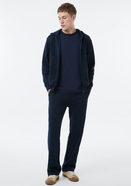 Foto do produto: Calça Masculina Reta Em Moletom Fleece - Azul
