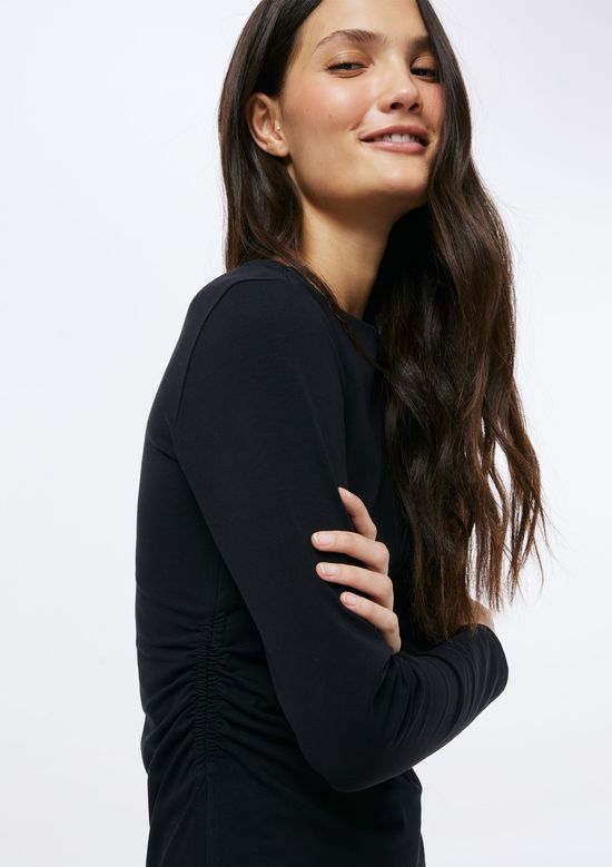 Foto do produto: Vestido Curto Slim Manga Longa - Preto