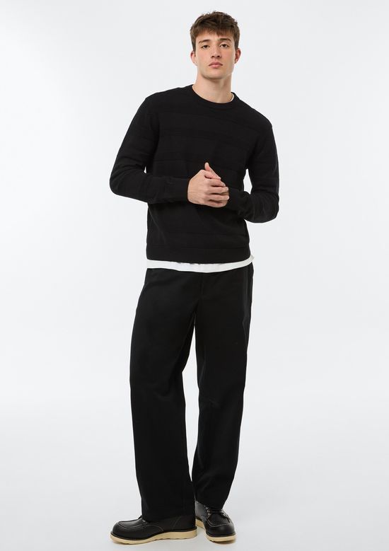 Foto do produto: Blusa Masculina Em Tricô Texturizado - Preto