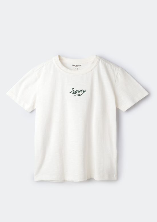 Foto do produto: Camiseta Infantil Menino Com Bordado - Off white