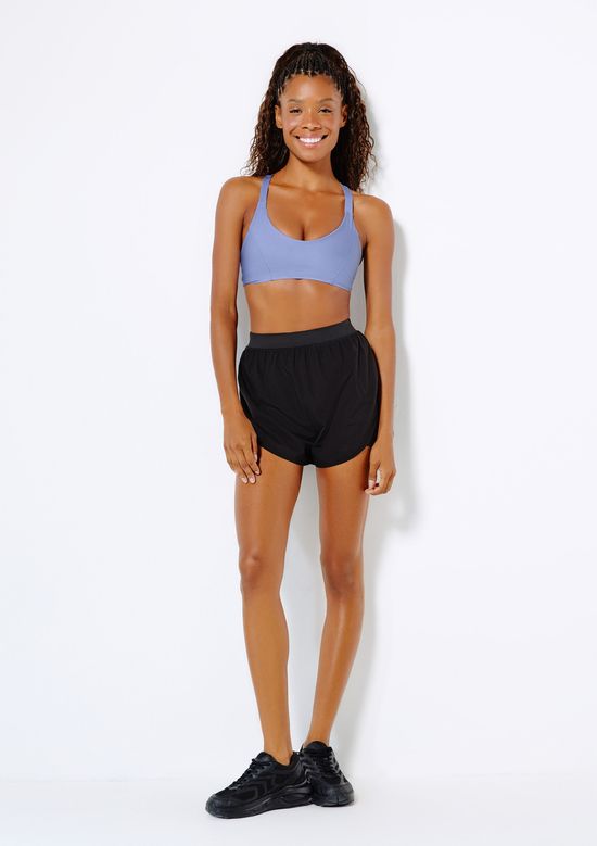 Foto do produto: Shorts Esportivo Feminino Runner Texturizado - Preto