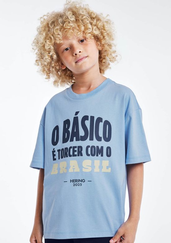 Foto do produto: Camiseta Infantil Menino Com Estampa - Azul