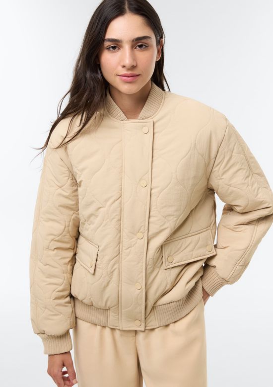 Foto do produto: Jaqueta Feminina Bomber Puffer - Bege