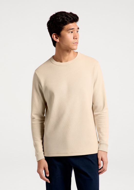 Foto do produto: Camiseta Masculina Manga Longa Em Malha Thermal - Bege