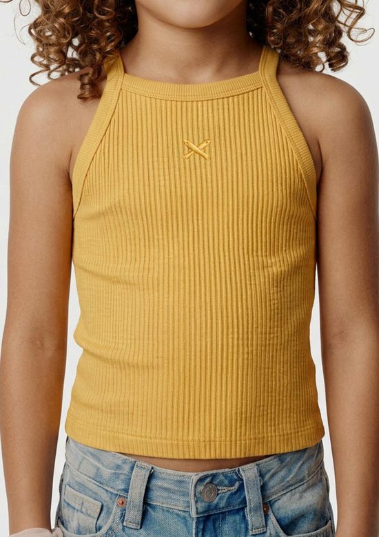 Foto do produto: Regata Infantil Menina Em Ribana Drop Brasil - Amarelo
