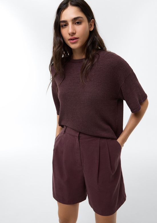 Foto do produto: Blusa Feminina Evasê Em Tricô - Marrom