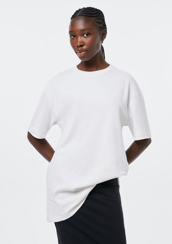 Foto do produto: Camiseta Feminina Interlock Oversized - Off white