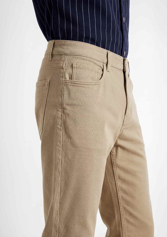 Foto do produto: Calça Masculina Slim Em Sarja - Bege