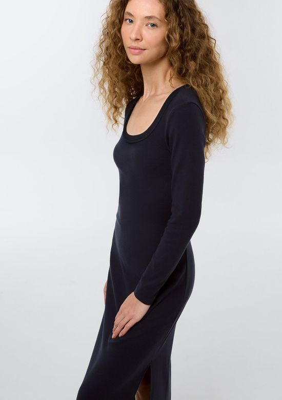 Foto do produto: Vestido Longo Em Ribana Canelada - Azul