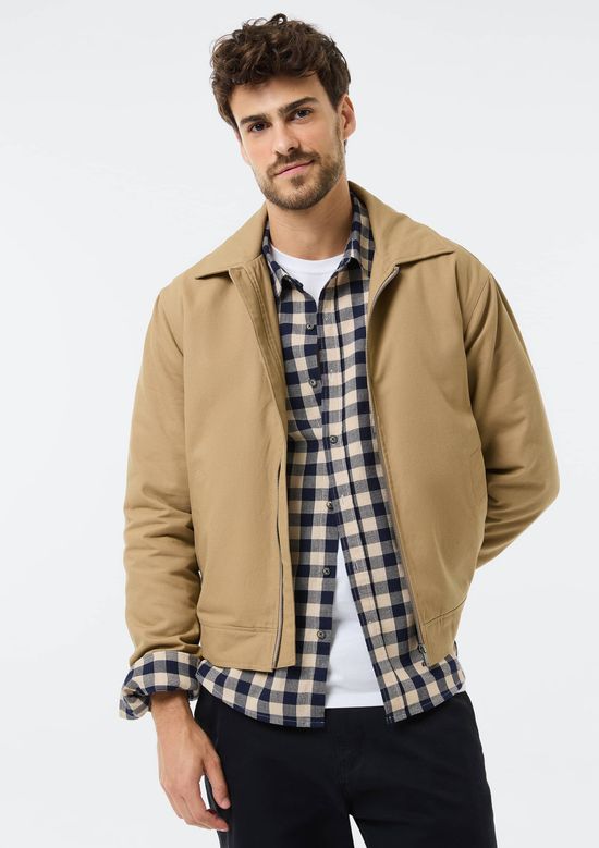 Foto do produto: Jaqueta Masculina Sarja Com Bolsos - Bege
