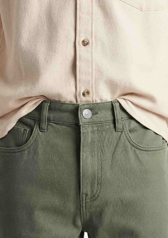 Foto do produto: Calça Masculina Slim Em Sarja - Verde