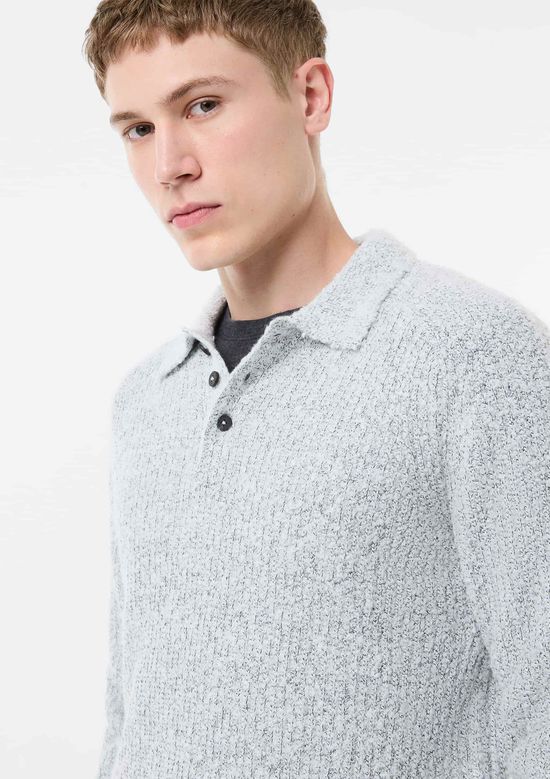 Foto do produto: Blusão Polo Masculino Em Tricô - Cinza