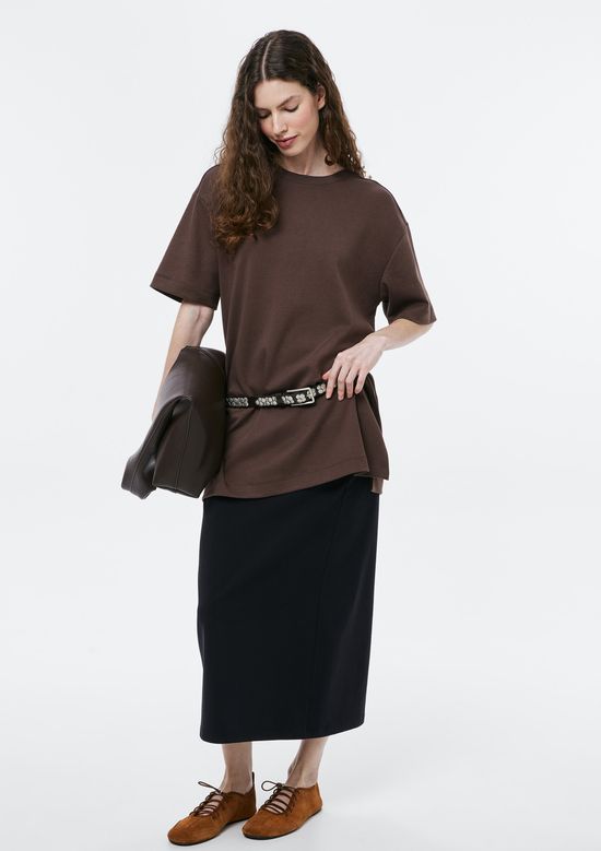 Foto do produto: Camiseta Feminina Interlock Oversized - Marrom