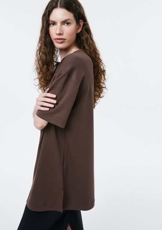 Foto do produto: Camiseta Feminina Interlock Oversized - Marrom