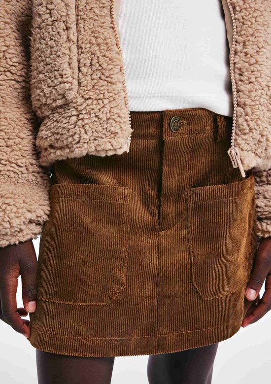 Foto do produto: Shorts Saia Infantil Em Veludo Cotelê - Marrom