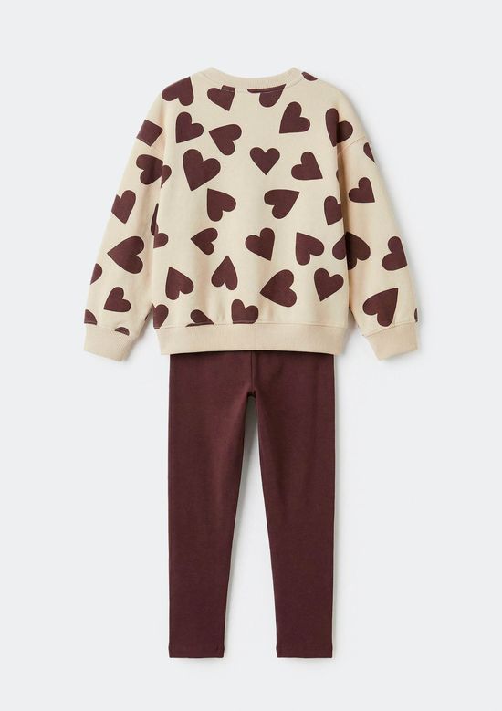 Foto do produto: Conjunto Infantil Menina Com Blusão Estampado - Vinho