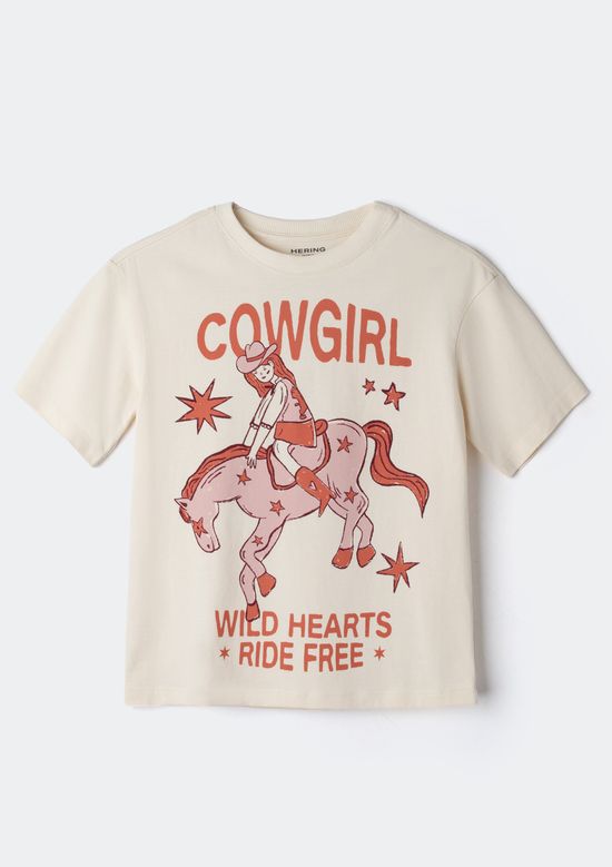 Foto do produto: Blusa Infantil Menina Oversized Super Cotton - Creme