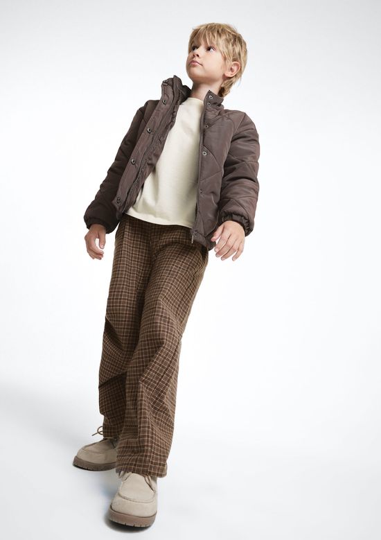 Foto do produto: Calça Infantil Menino Flanelado Xadrez - Marrom
