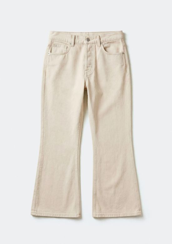 Foto do produto: Calça Infantil Menina Reta Em Sarja - Off white