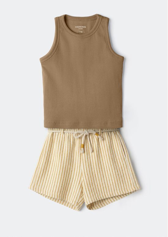 Foto do produto: Conjunto Infantil Menina Em Fio Tinto - Off white