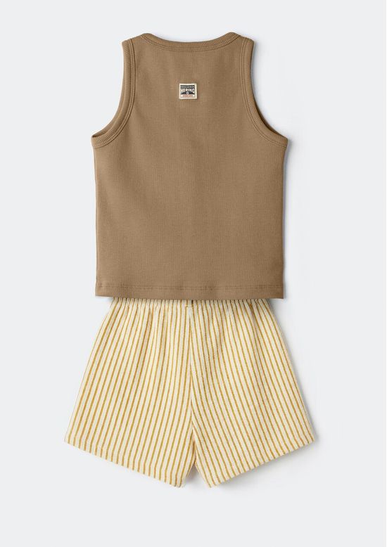 Foto do produto: Conjunto Infantil Menina Em Fio Tinto - Off white