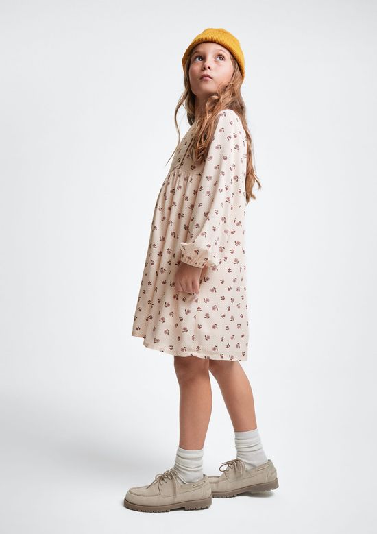 Foto do produto: Vestido Infantil Manga Longa Estampado - Rosa