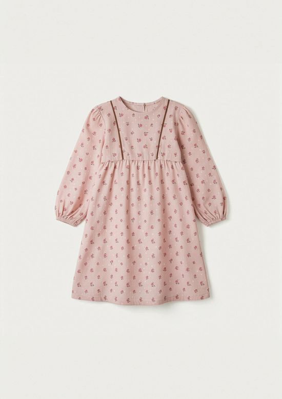 Foto do produto: Vestido Infantil Manga Longa Estampado - Rosa