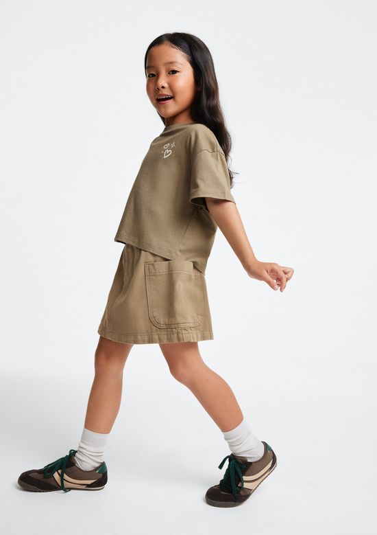 Foto do produto: Shorts Saia Infantil Em Sarja - Verde