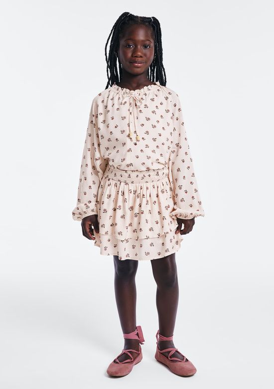 Foto do produto: Shorts Saia Infantil Com Babados - Rosa