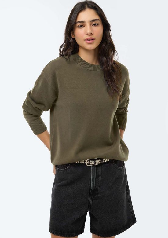 Foto do produto: Blusão Feminino Amplo Em Tricô - Verde