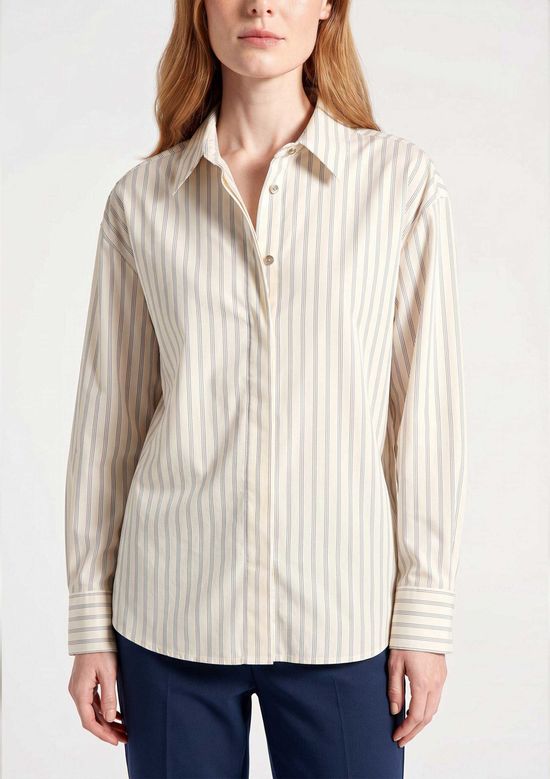 Foto do produto: Camisa Feminina Manga Longa Em Tricoline - Bege