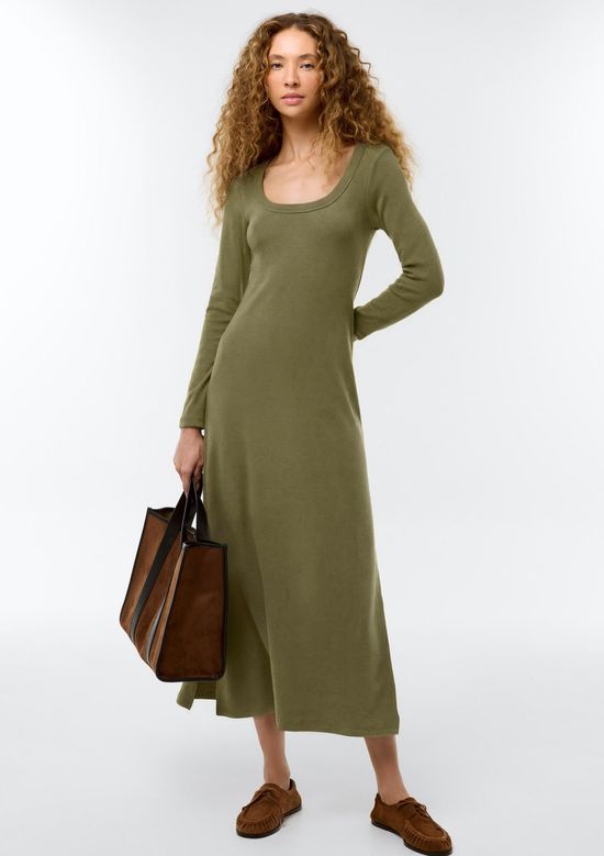 Foto do produto: Vestido Longo Em Ribana Canelada - Verde