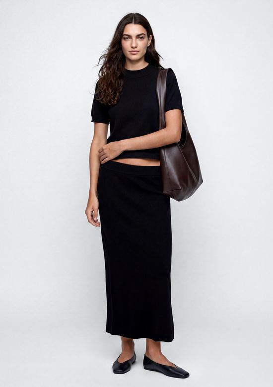 Foto do produto: Saia Midi Em Tricô - Preto