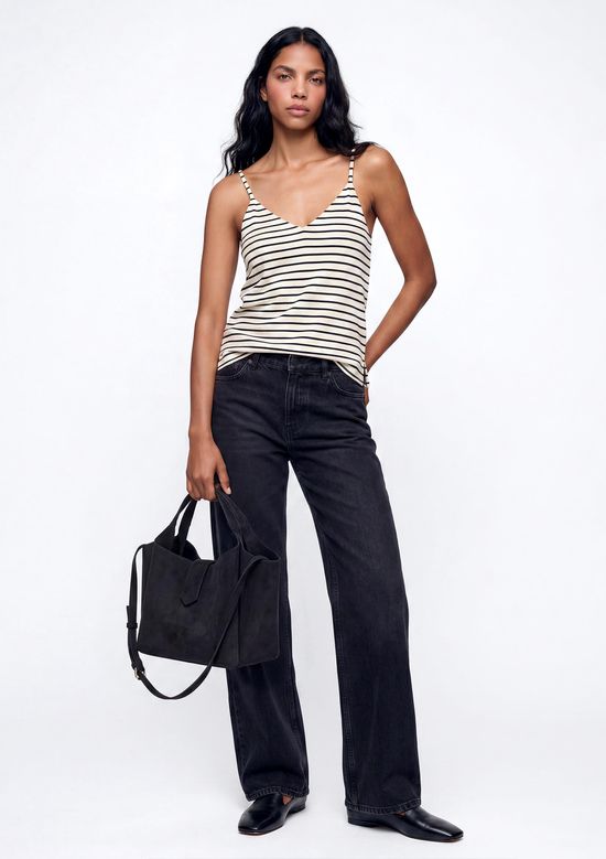 Foto do produto: Regata Feminina Alças Finas Com Elastano - Off white