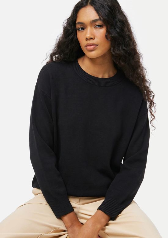 Foto do produto: Blusão Feminino Amplo Em Tricô - Preto
