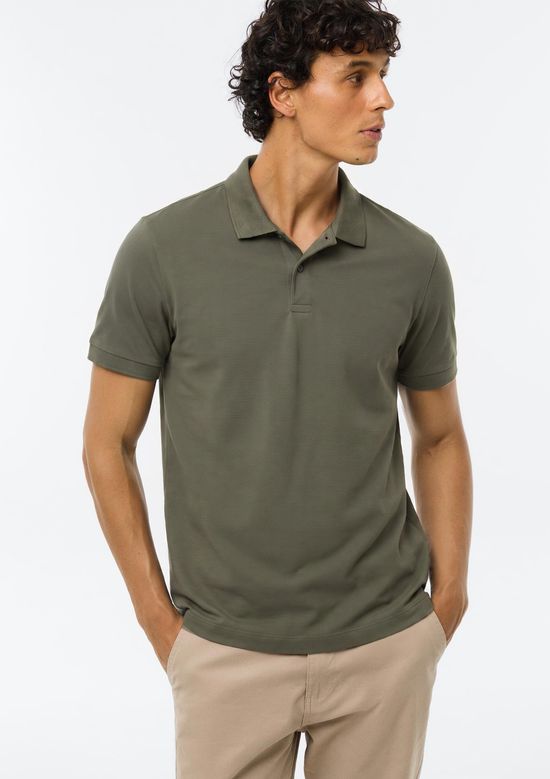 Foto do produto: Camisa Polo Básica Masculina Em Algodão Pima - Verde