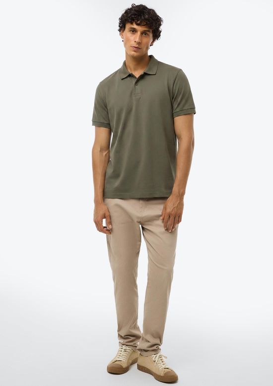Foto do produto: Camisa Polo Básica Masculina Em Algodão Pima - Verde