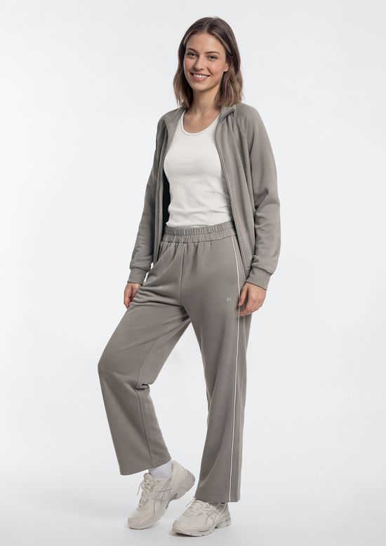 Foto do produto: Calça Esportiva Feminina Pantalona Cós Elástico - Caqui
