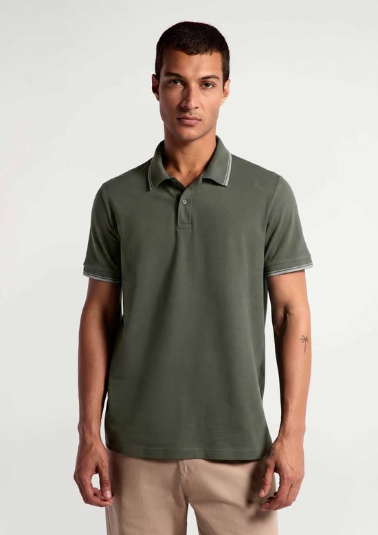 Foto do produto: Camisa Polo Básica Masculina Manga Curta Em Piquet - Verde