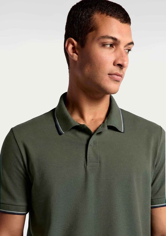 Foto do produto: Camisa Polo Básica Masculina Manga Curta Em Piquet - Verde