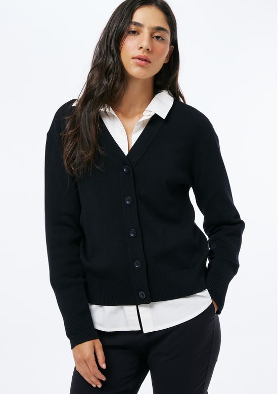 Foto do produto: Cardigan Feminino Decote V Em Tricô - Preto