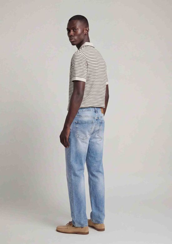 Foto do produto: Camisa Polo Masculina Piquet Listrada - Off white